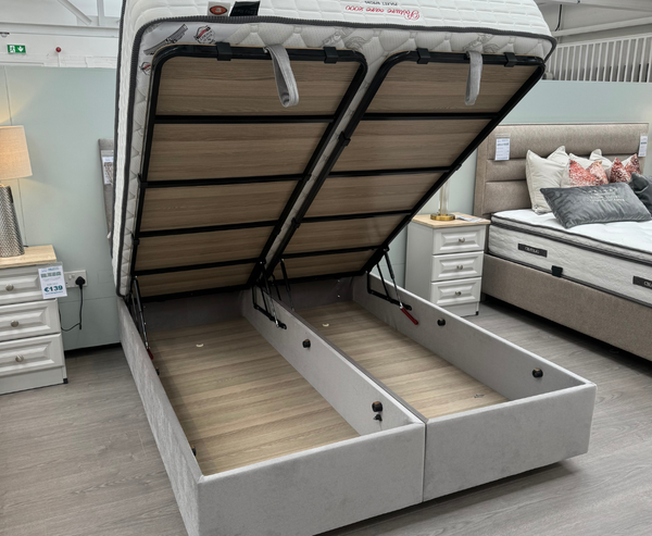 Brona 4ft 6 Ottoman Pack - Grey