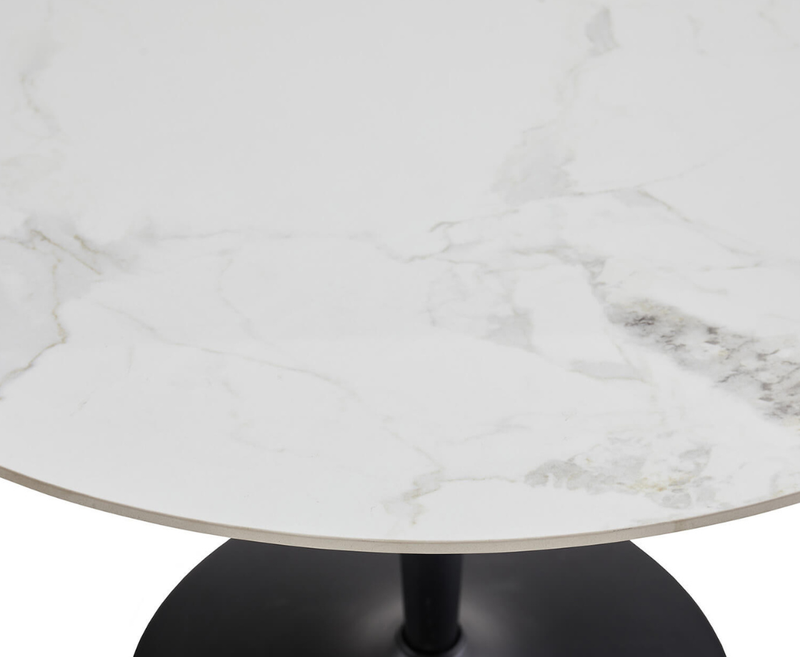 Calin 80cm Round Dining Table - White
