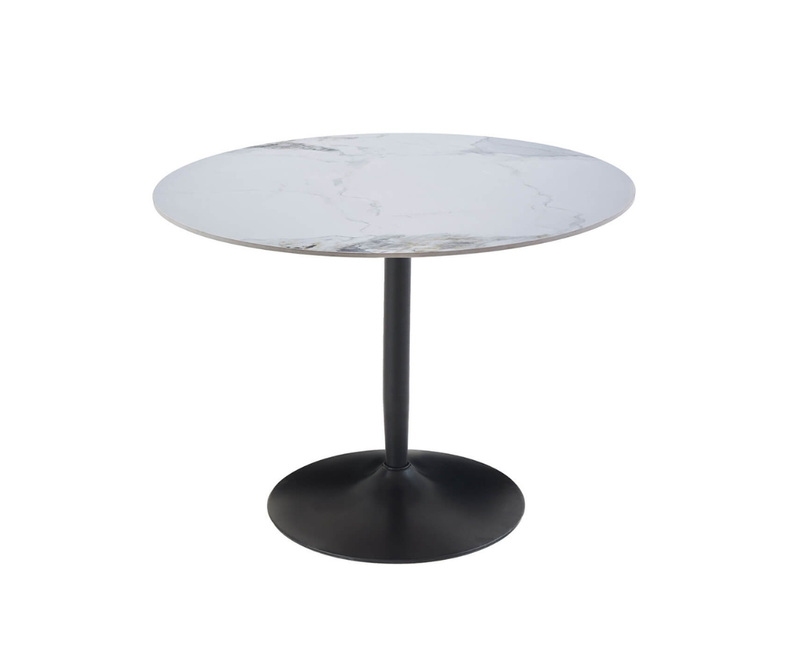 Calin 80cm Round Dining Table - White