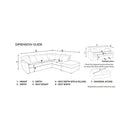 Chicago 3 Seater 140cm Sofabed - Pillow Back