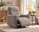 Corey 1 Seater Electric Reclining Sofa - Stone