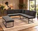 Creed Corner Bench Set LHF - Black