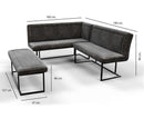 Creed Corner Bench Set LHF - Black