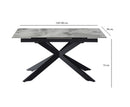 Creed 1.3m Extending Dining Table - Grey