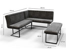 Creed Corner Bench Set RHF - Black