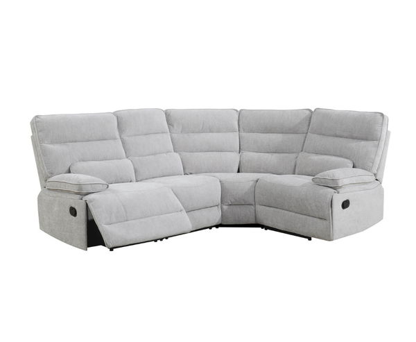 Elio Corner Reclining Sofa with Console - Grey