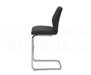 Set of 2 Elis Bar Chairs, Chrome Leg Black