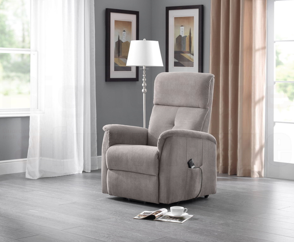 Eva Rise And Recline Chair Taupe Fabric