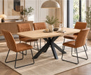 Fallon 1.8m Rectangle Fixed Dining Table - Grey Oak