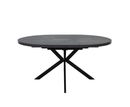 Farz 1.2m Extending 5PC Round Dining Set - Charcoal