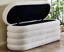 Hailey Storage Bench Ottoman - Ivory