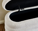 Hailey Storage Bench Ottoman - Ivory
