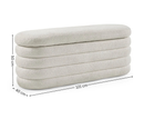 Hailey Storage Bench Ottoman - Ivory