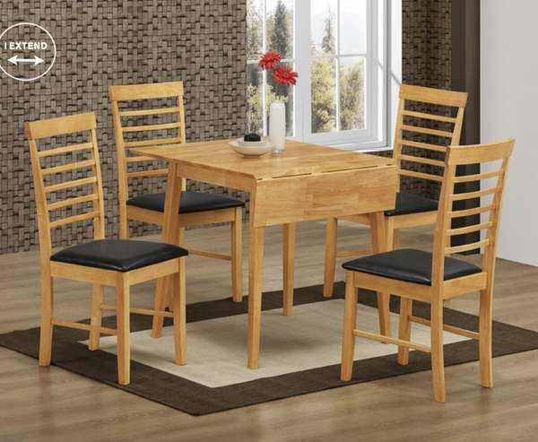 Hanover Drop Leaf Set & 2 spindleback chairs - Light Oak