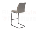 Set of 2 Irma Bar chairs,  Brushed Steel Taupe