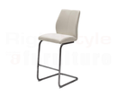 Set of 2 Irma Bar chairs,  Brushed Steel Taupe