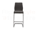 Set of 2 Irma Bar chairs, Brushed Steel Grey
