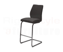 Set of 2 Irma Bar chairs, Brushed Steel Grey