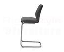 Set of 2 Irma Bar chairs, Brushed Steel Grey