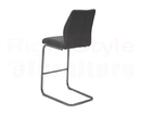 Set of 2 Irma Bar chairs, Brushed Steel Grey