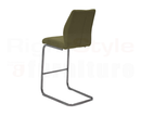 Set of 2 Irma Bar chairs,  Brushed Steel Olive
