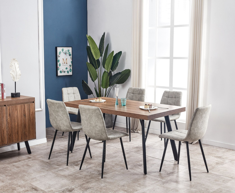 Isabelle 1.6m Rectangle Dining Table - Walnut