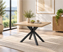 Krista 1.2m Dining 5PC Set - Light Oak