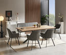 Krista 2m Dining with High Bench 7PC Set - Light Oak