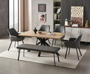 Krista 1.6m Dining with Low Bench 6PC Set - Light Oak