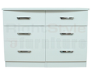 Latte 6 Drawer Chest (3 beside 3)