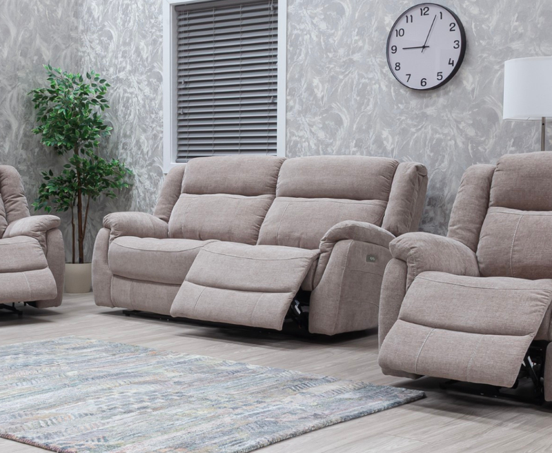 Loreta 3 Seater Electric Sofa - Champagne