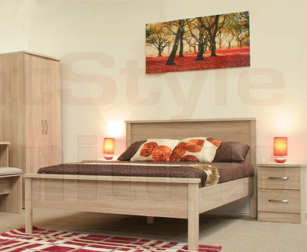 Lungo 3ft Mid Oak Bed Frame