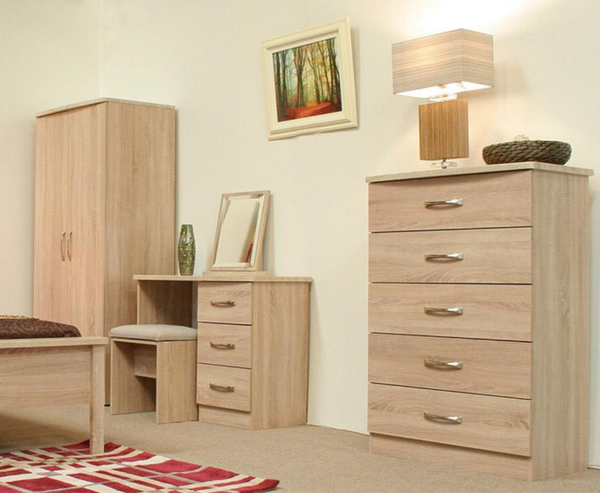 Lungo Large Mid Oak Bookcase