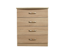 Lungo Mid Oak 4 Drawer Chest