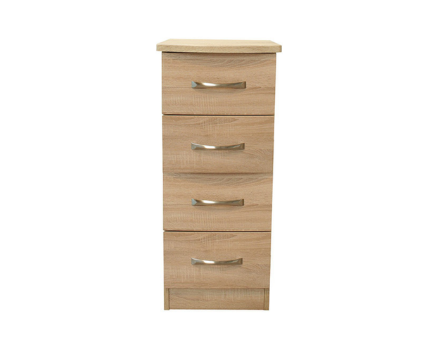 Lungo Mid Oak 4 Drawer Locker