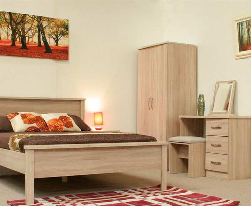 Lungo Mid Oak 2 Door/2 Drawer Robe