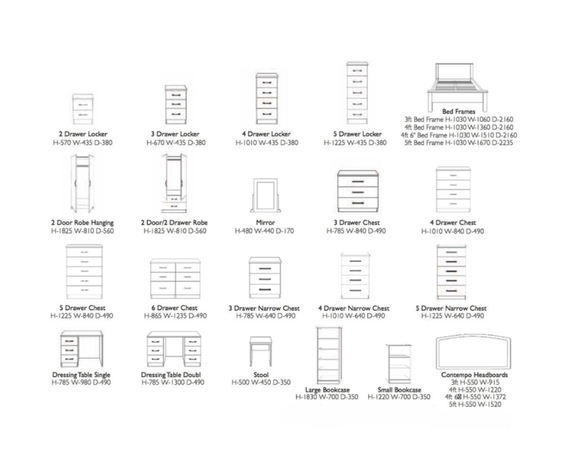 Lungo Mid Oak 3 Drawer Chest