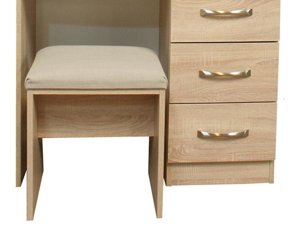 Lungo Dressing Table Stool - Mid Oak