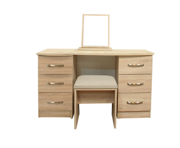 Lungo Dressing Table Double Pedestal