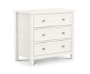 Maine 3 Drawer Chest - Surf White