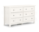 Maine 6 Drawer Wide Chest - Surf White