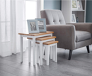 Clare Nest Of Tables White / Natural Oak