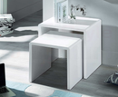 New York High Gloss White Nest Of 2 Tables
