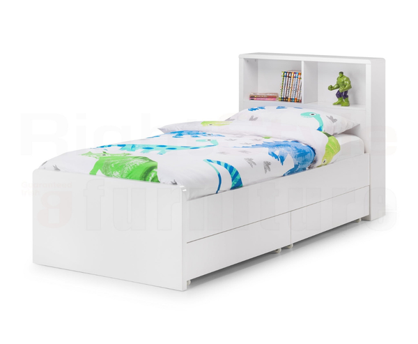 New York Bookcase Bed 90Cm - White