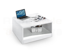 New York High Gloss White Square Coffee Table