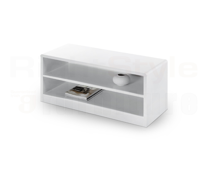 New York High Gloss White Compact Tv Unit