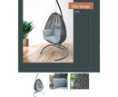 Oslo Metal Swing Chair - Dark Grey