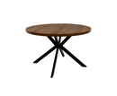 Panama 1.2m Fixed Round Dining Table - Dark Oak