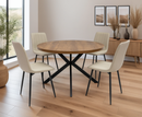 Panama 1.2m Fixed Round Dining Table - Dark Oak
