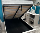 Perth Ottoman Clean Lines Bed Frame - Beige